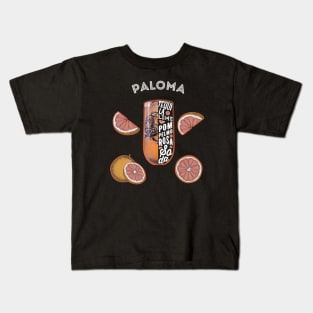 Paloma Cocktail Drink Kids T-Shirt